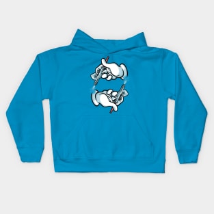 Cartoon hands and airbrush Kids Hoodie